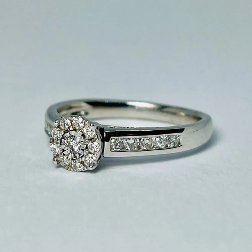 14kt White Gold 0.50ctw Diamond Engagement Ring Set