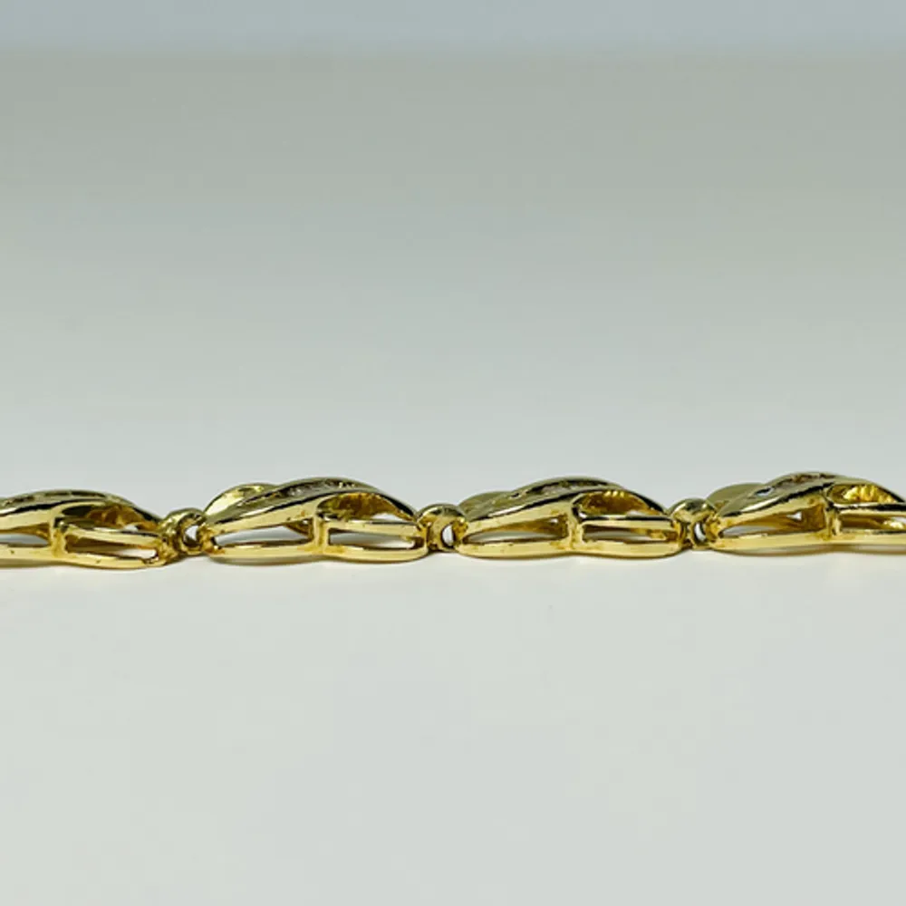 14kt Gold 1.50ctw Diamond Baguette Tennis Bracelet