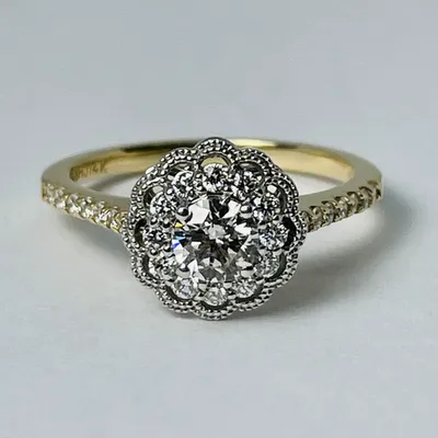 14kt Gold Canadian Diamond Engagement Ring