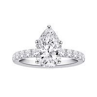 14kt Gold Lab-Created Diamond Engagement Ring 2.50ctw Pear-Shape