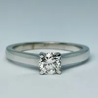 14kt White Gold 0.50ct Solitaire Diamond Engagement Ring