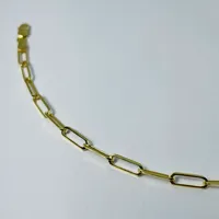 10kt Gold Paper Clip Bracelet