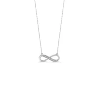 10K WG 0.021CT Diamond Infinity Pendant with Chain