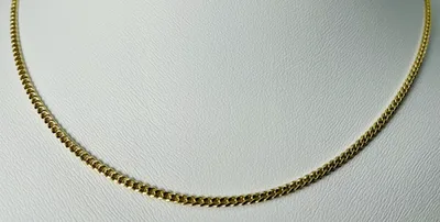 10kt Gold Miami Curb Chain 2mm