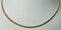 10kt Gold Miami Curb Chain 2mm