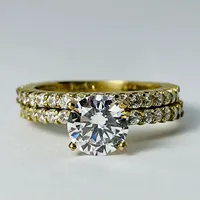 10kt Gold CZ Set