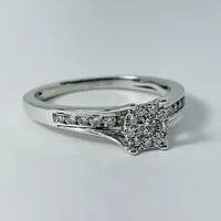 14kt White Gold 1.00ctw Diamond Engagement Set