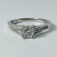 14kt White Gold 1.00ctw Diamond Engagement Set