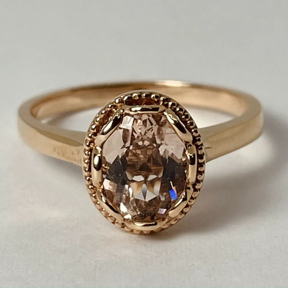 14kt Rose Gold Morganite Ring