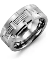 Men's Three Rope Grooved Wedding Ring