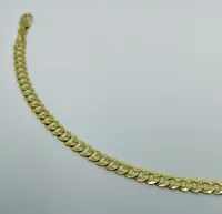 10kt Gold Grooved Curb Chain