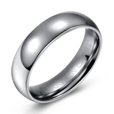6.5mm Tungsten band dome top and high polish