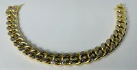 10kt Gold Miami Bracelet, Two-Tone Gold