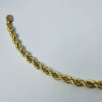 10kt Gold Rope Bracelet 4mm