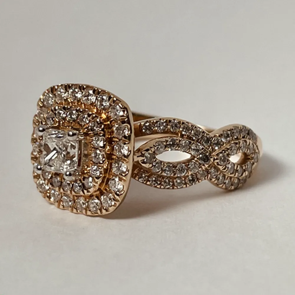 14kt Rose Gold Diamond 1.50ct Engagement Ring