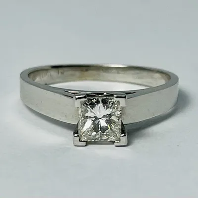 14kt White Gold Princess Cut Diamond Engagement Ring