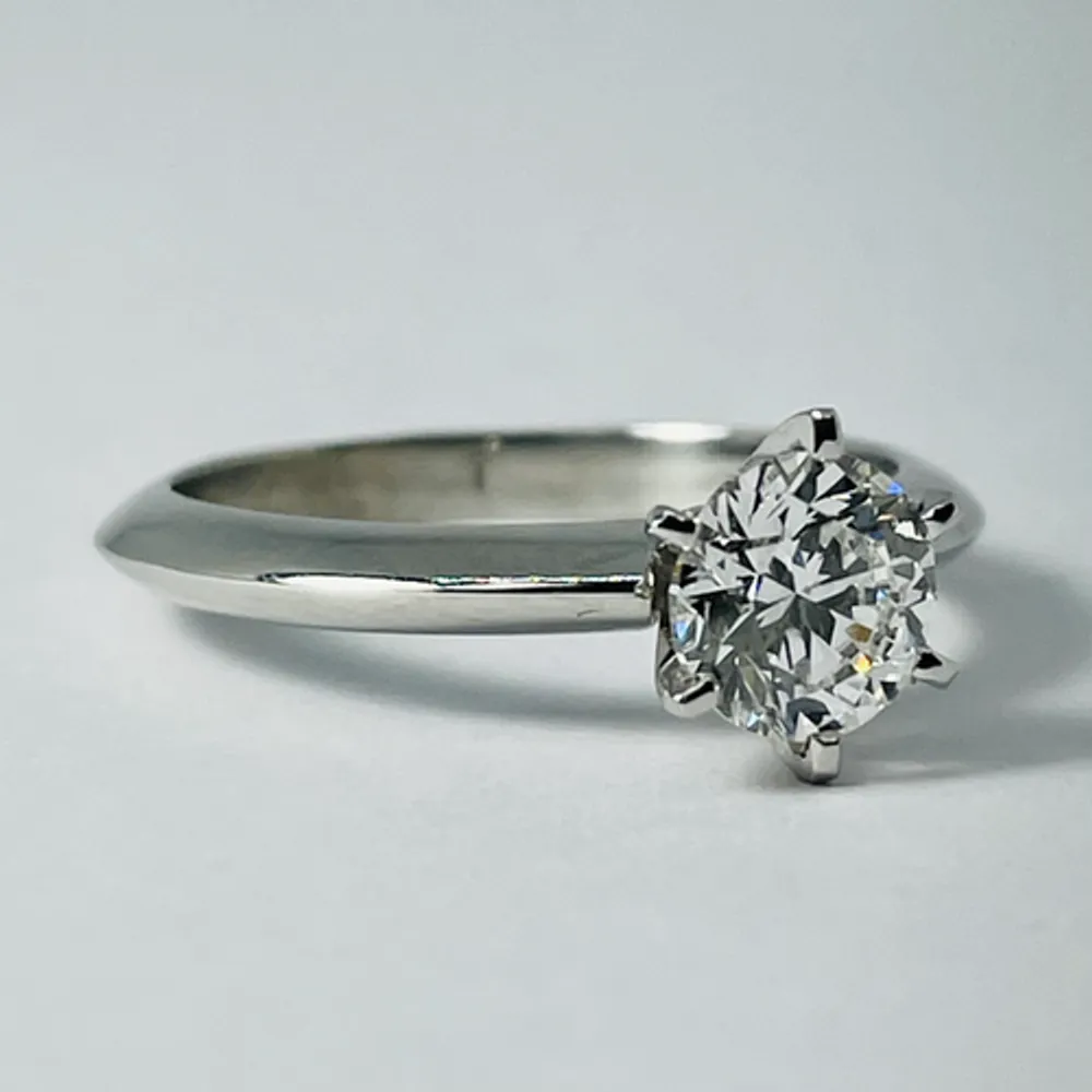 14kt White Gold Diamond Solitaire Engagement Ring