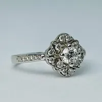 14kt White Gold 0.55ct Diamond Engagement Ring