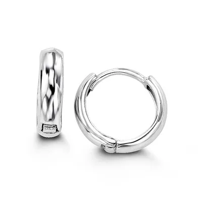 Sterling Silver Rounded Huggies