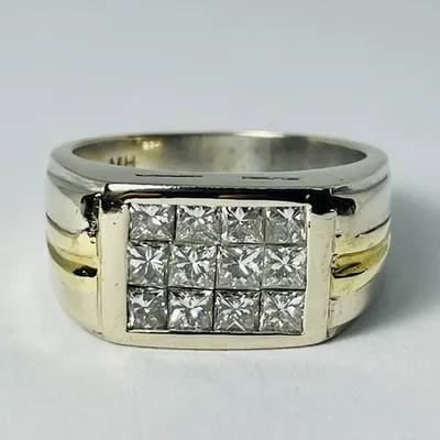 18kt Gold Two Tone Diamond Ring