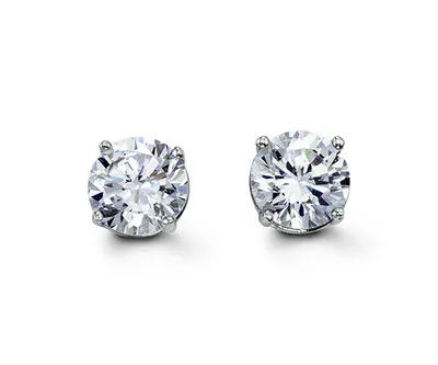 Sterling Silver CZ Studs 9mm