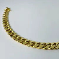 10kt Gold Miami Bracelet, Solid