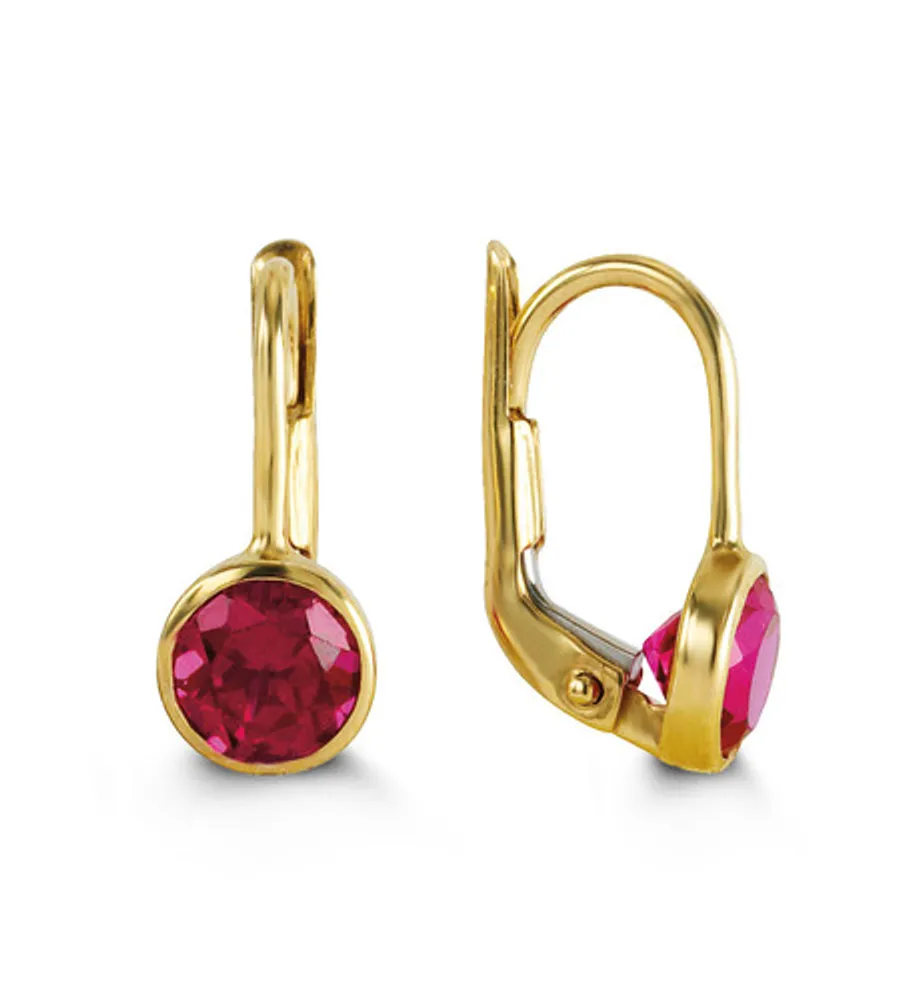 10kt Gold Dangling Earring with Birthstone