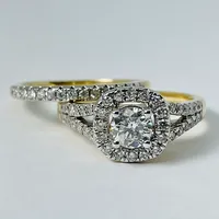 14kt Gold Diamond Engagement Set