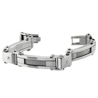 ITALGEM Stainless Steel Fancy Cable Bracelet