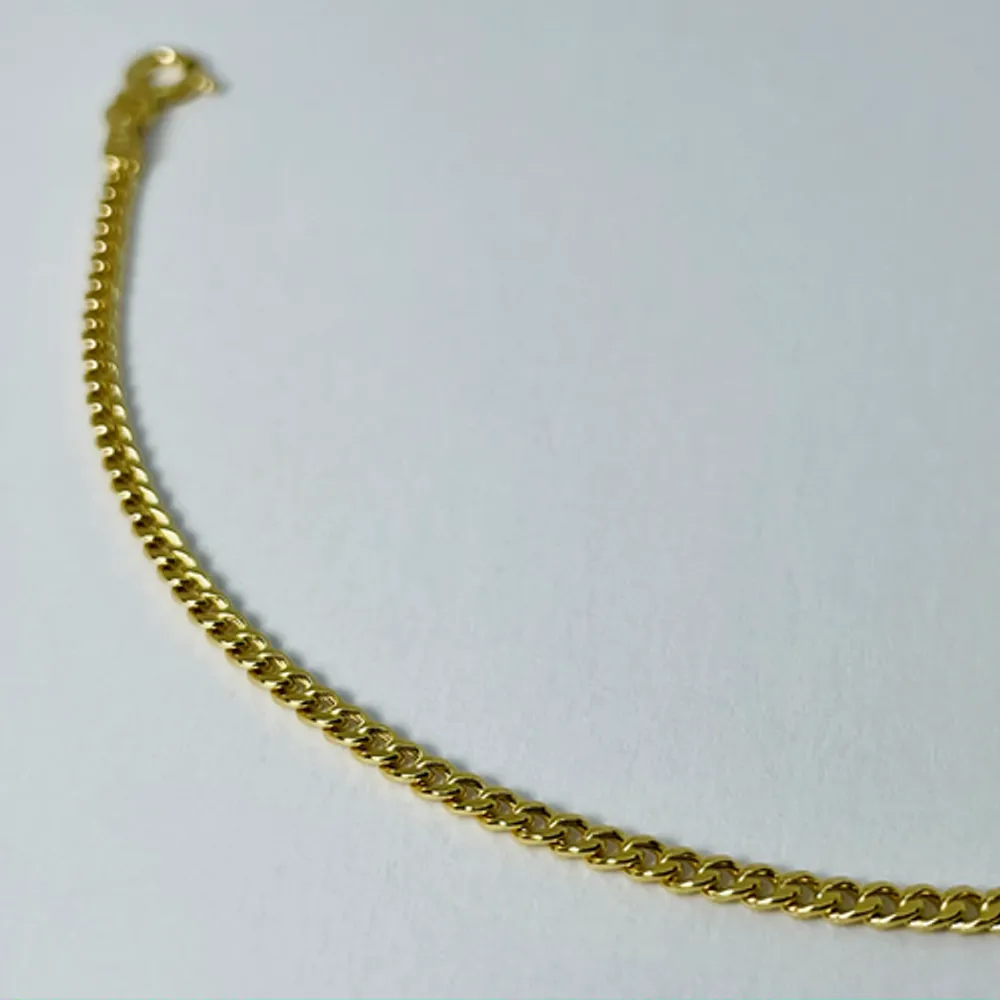 10kt Gold Miami Curb Chain 2mm