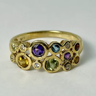 14kt Gold Multi-Gemstone Ring