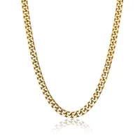 ITALGEM Gold Plated Stainless Steel 9.4mm Curb Chain