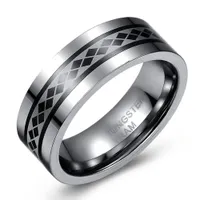 8mm Tungsten band with diamond shape spinning centre