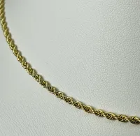 10kt Gold Rope Chain 2.5mm