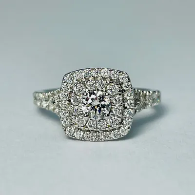 14kt White Gold 1.50ctw Diamond Ring Set