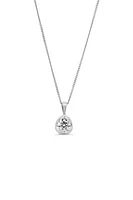 14kt Gold 0.25ct Lab Diamond Half Moon Pendant & Chain