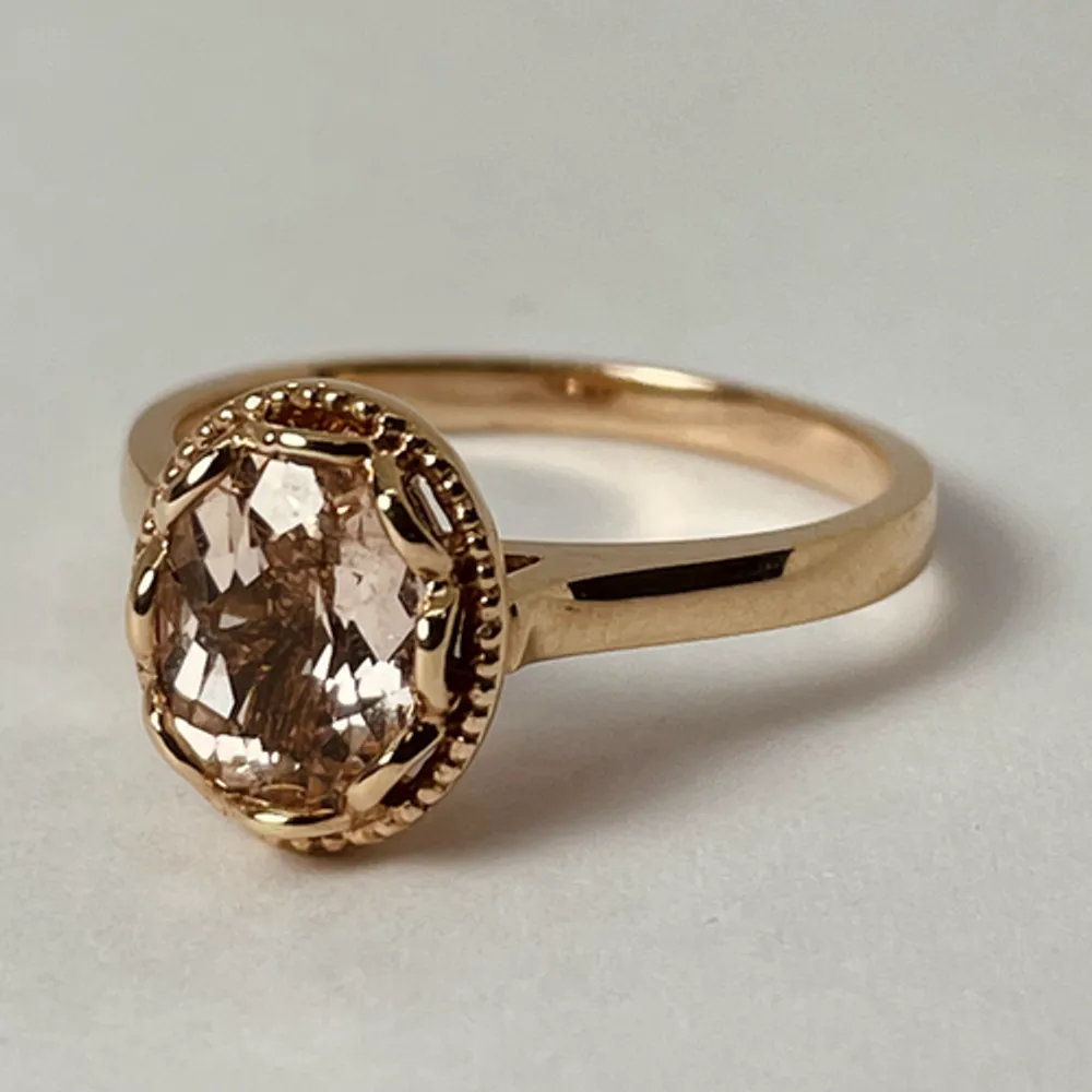 14kt Rose Gold Morganite Ring