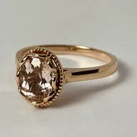 14kt Rose Gold Morganite Ring