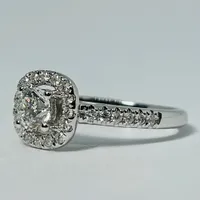 14kt White Gold Diamond Engagement Ring Set 1.00ctw