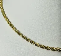 10kt Gold Rope Chain 3mm