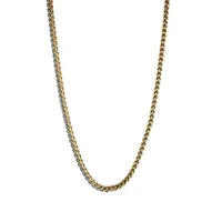 ITALGEM Gold Plated Stainless Steel 3.5mm Round Franco Chain