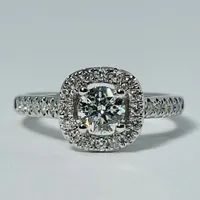 14kt White Gold Diamond Engagement Ring Set 1.00ctw