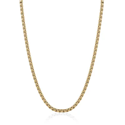 ITALGEM Stainless Steel Gold Plated Box Link Chain