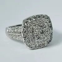 14kt White Gold 2.00ctw Diamond Double Halo Engagement Ring