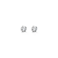 14kt Gold CZ Studs - 4mm Round