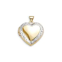 10kt Gold Sentiments Locket Heart Shaped