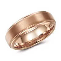 7mm rose-tone tungsten band