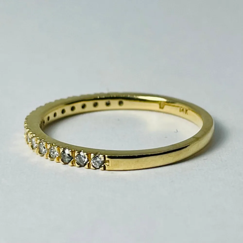 14kt Gold Diamond Band, Half Eternity, 0.15ctw