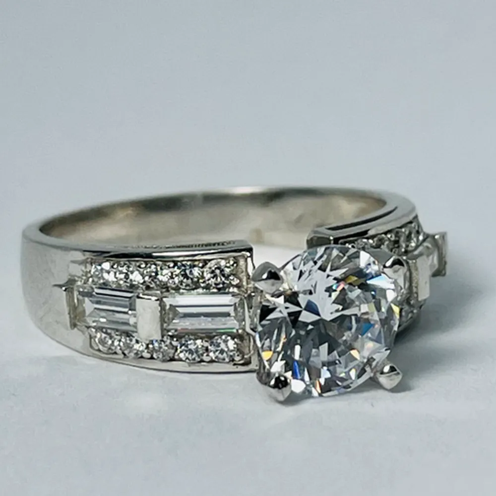 10kt White Gold CZ Set