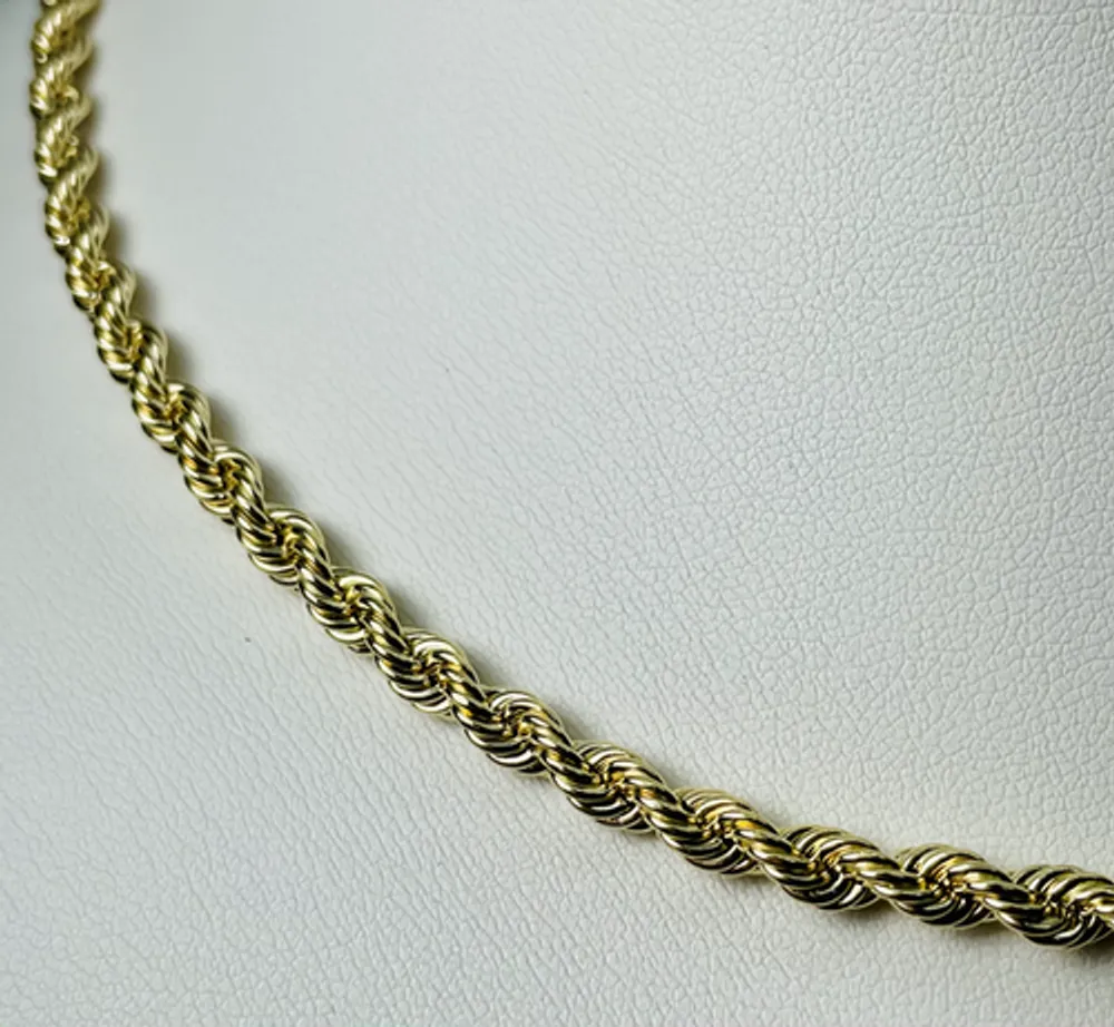 10kt Gold Rope Chain 4mm